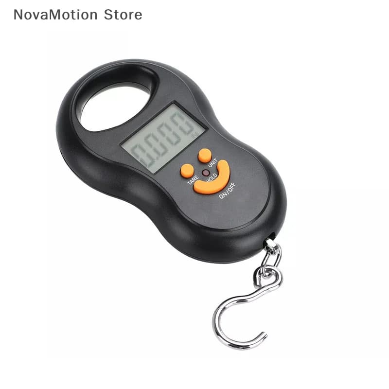 Balance noire électronique 50kg rétroéclairée - Version sombre pour pêche discrète et design moderne