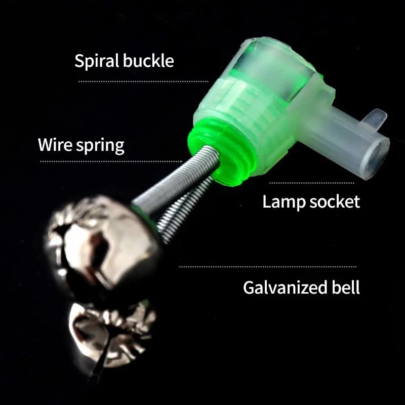 5-10 pcs Alarme de touche pêche ABS vert - indicateurs morsure poisson accessoires canne à pêche extérieur