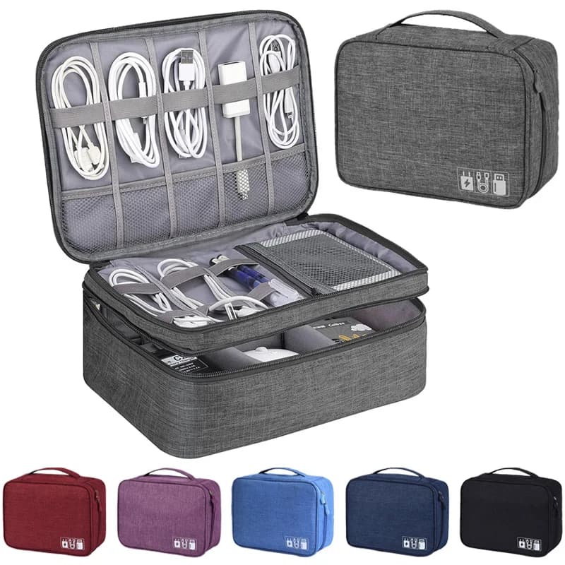 Sac de rangement étanche pour câbles et chargeurs électroniques - Transport portable et organisé