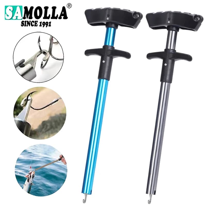 Décrocheur hameçon pêche tube aluminium portable extracteur leurre sécurité