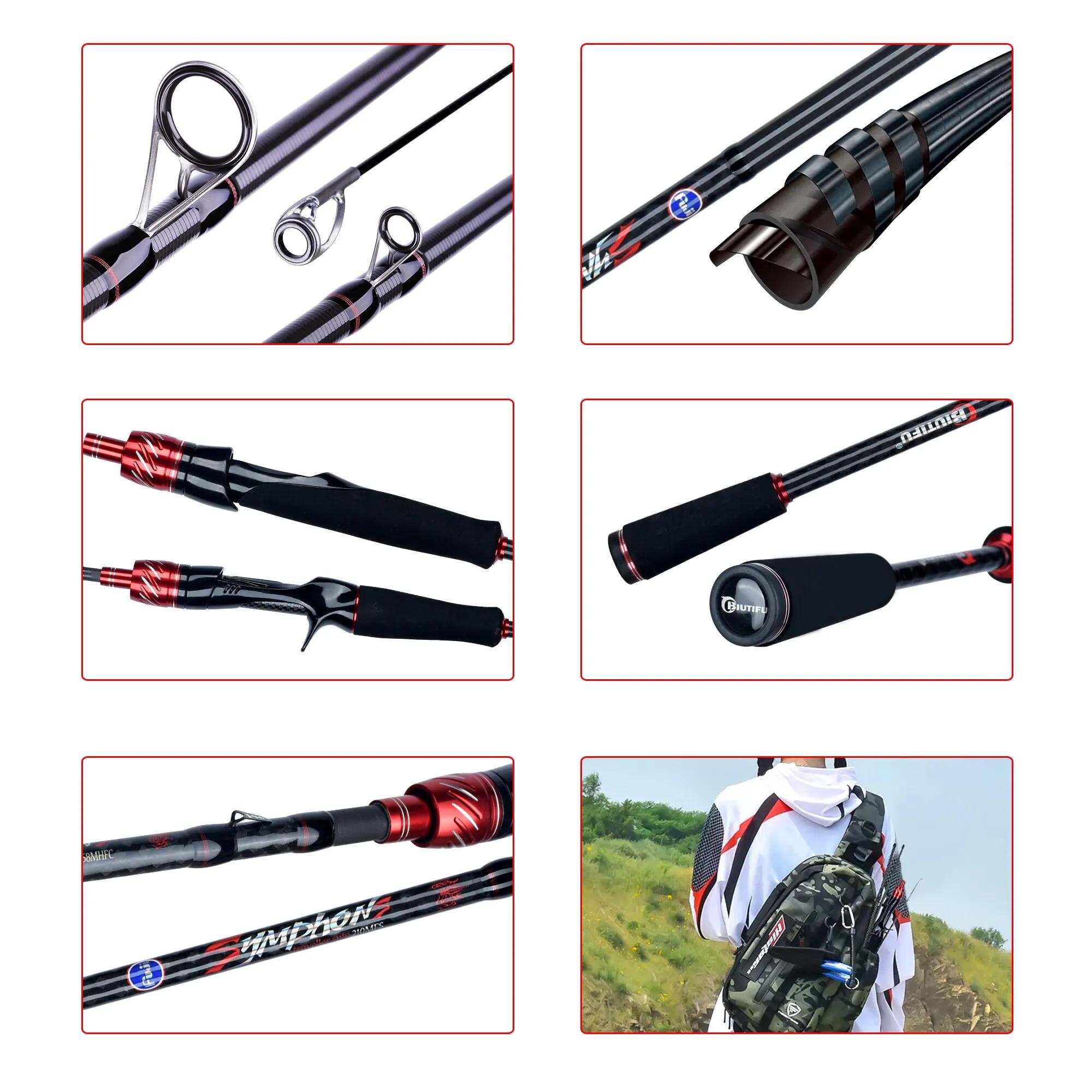 Canne BIUTIFU Traveller Spinning Casting Fuji Lure Mini Rock Fishing Rod 1.8-3.0m Carbon Baitcasting PHISHGER Fast 5-42g