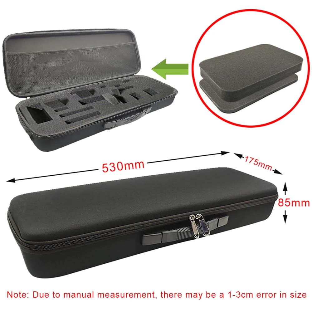 Boîte de rangement rigide DIY mousse anti-choc personnalisable voyage valise zippée collection appareils photo outils
