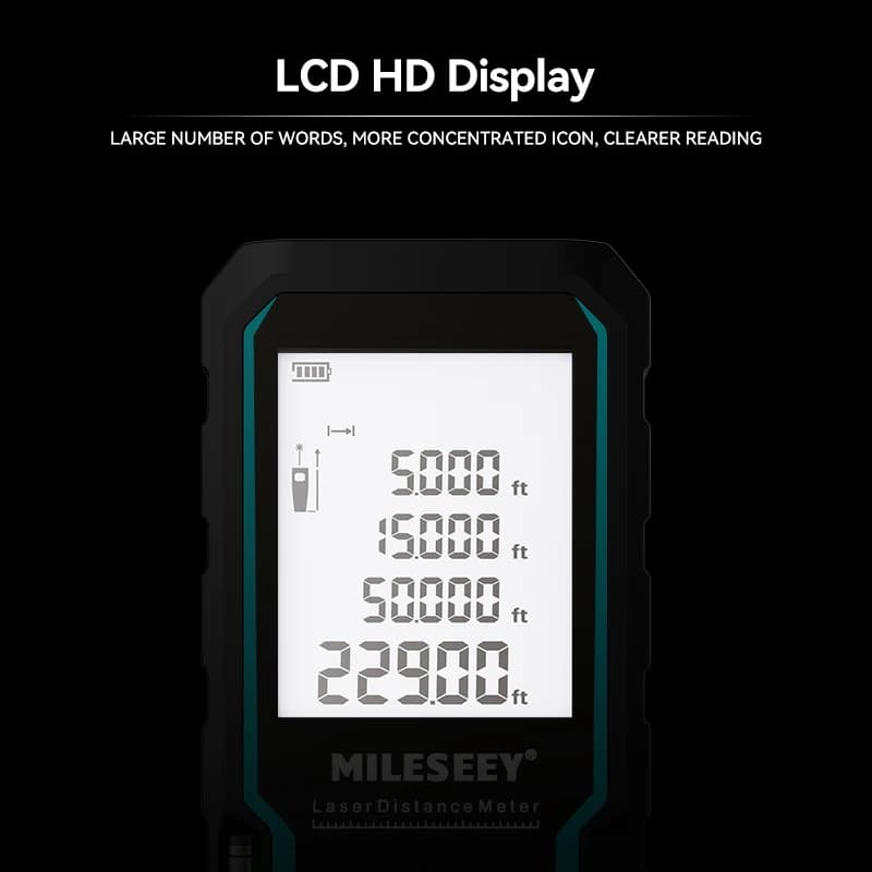 Télémètre laser Mileseey S6 40M/120M avec niveau à bulle - Outil précis pour pêche et repérage