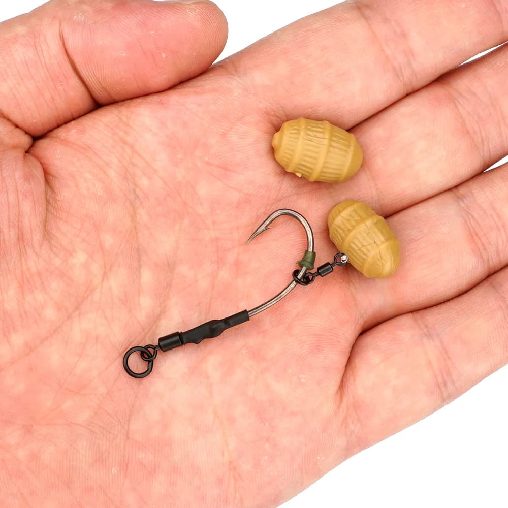 20 appâts souples flottants noix tigrée Hirisi pour carpe - leurres artificiels outils accessoires pêche MA110
