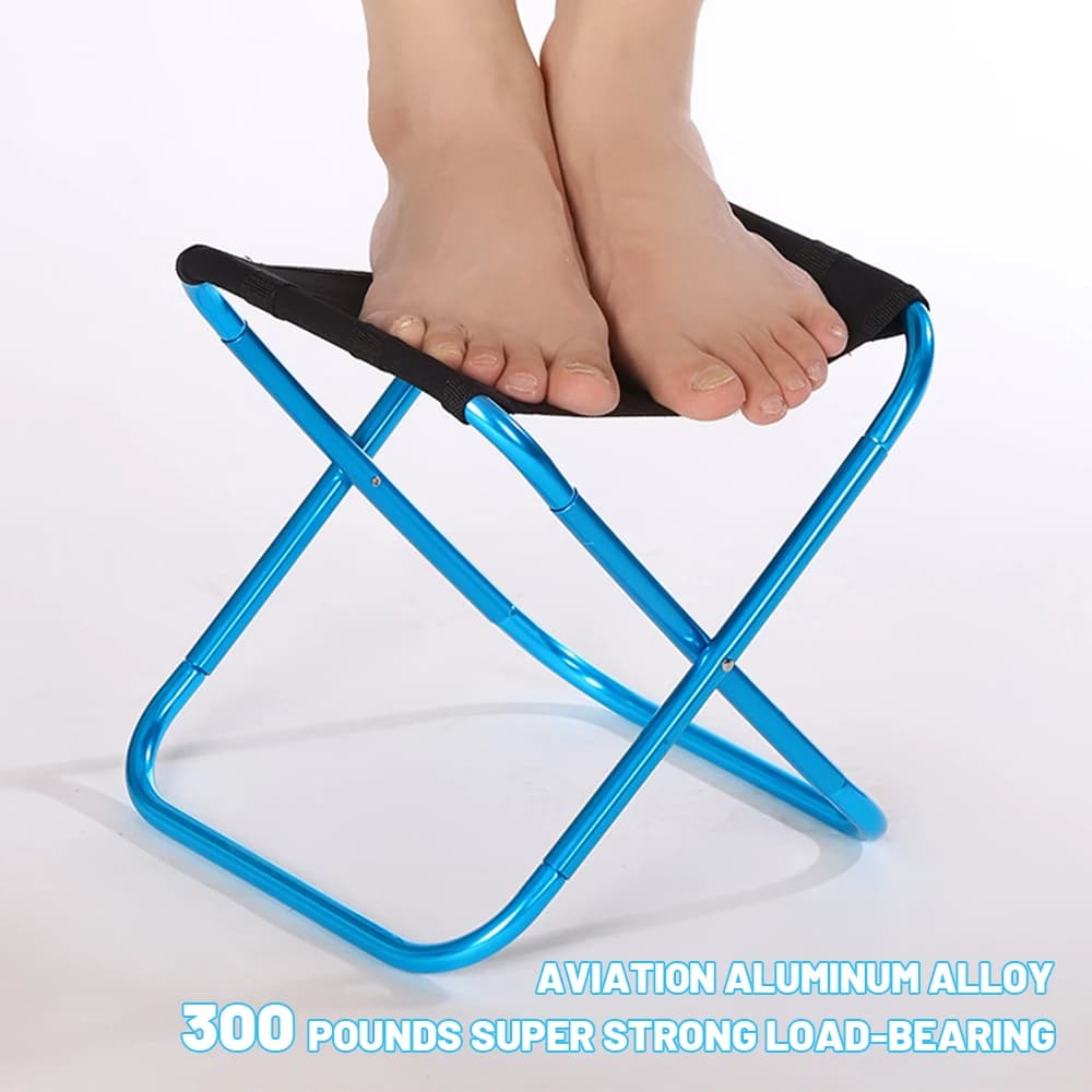Tabouret pliant aluminium mini stockage pour pêche et pique-nique - Ultraléger camping