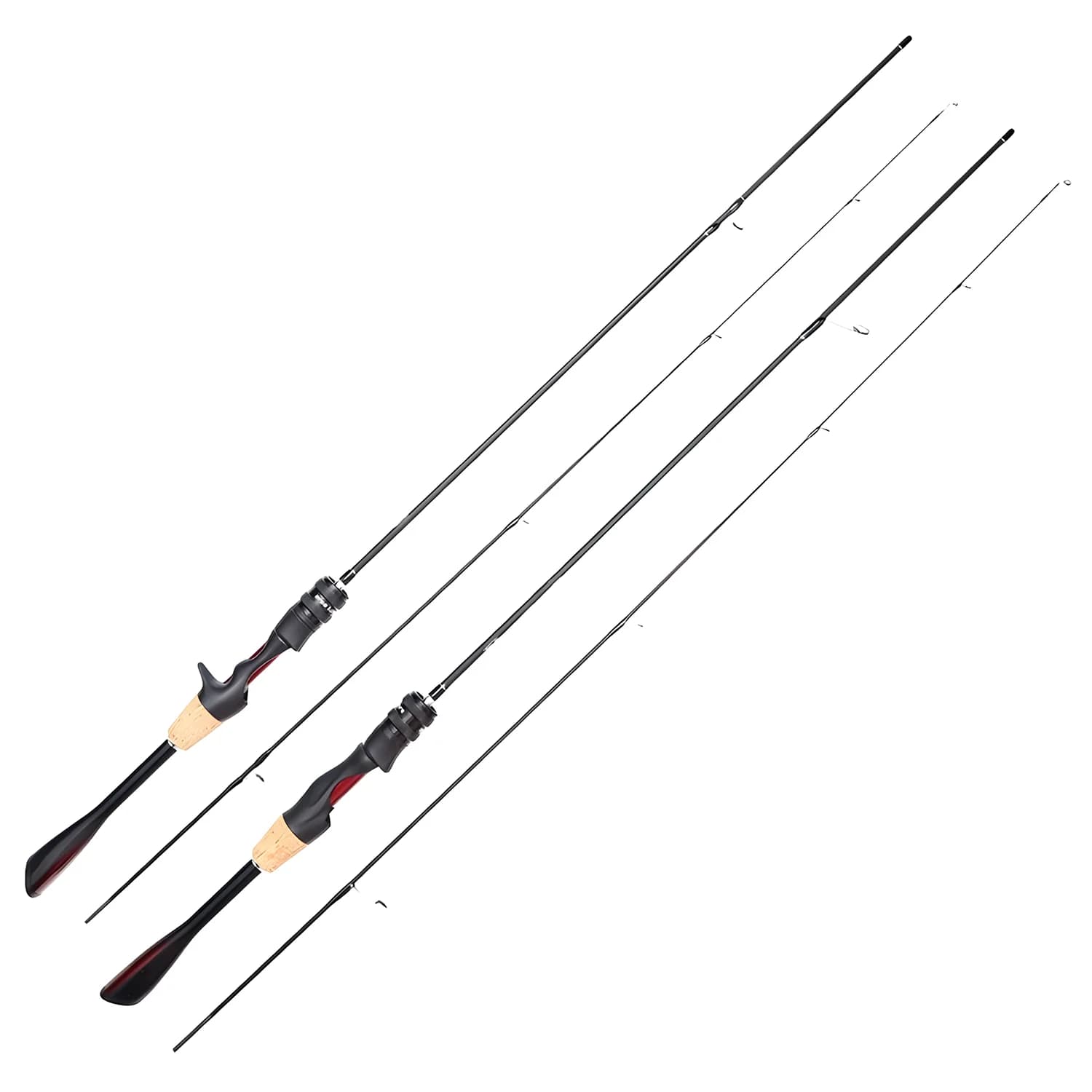 Canne ultra légère carbone 1.68-1.8m pour truite carpe black bass - canne spinning casting petits leurres