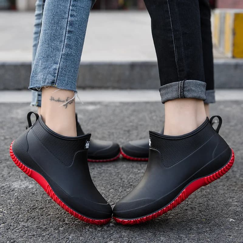 Chaussures aquatiques couple cheville étanches anti-dérapantes avec plateforme coton pour pêche
