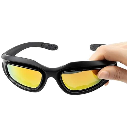Lunettes de sport tactiques C5 polarisées 4 verres pour tir, chasse, randonnée et pêche