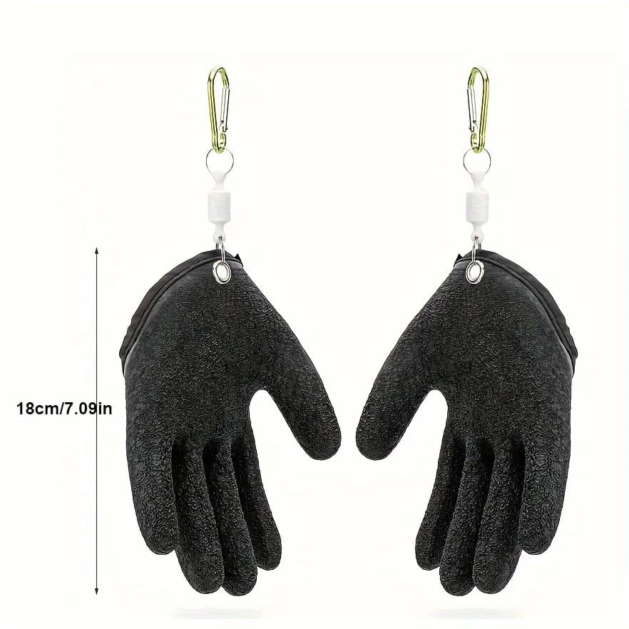 Gants de pêche magnétiques anti-dérapants étanches pour décrocher et attraper le poisson