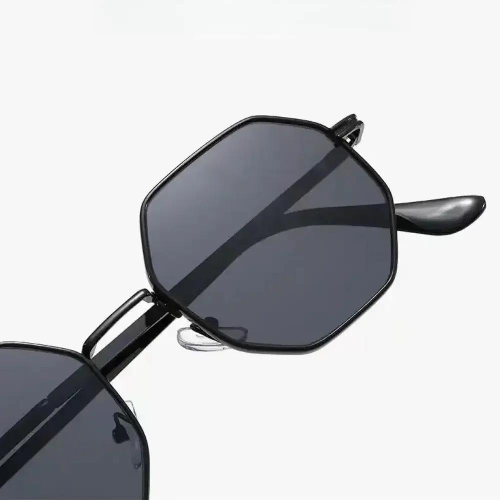 Lunettes de pêche octogonales métal rétro - Protection UV400 pour homme et femme - Style vintage