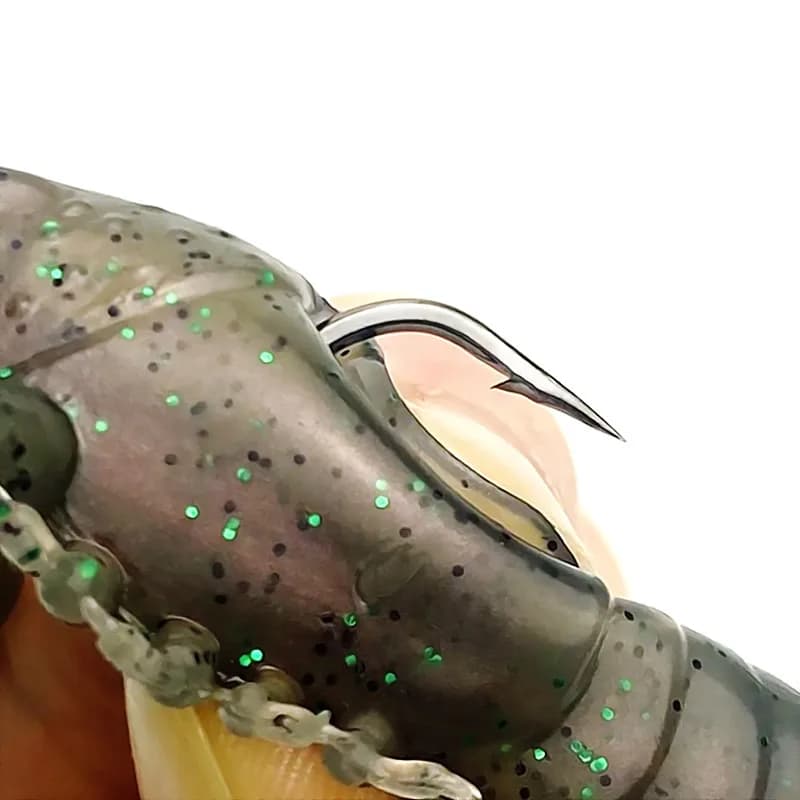 Leurre silicone écrevisse Bazooka avec plomb intégré - Appât coulant swimbait pour brochet perche hiver pêche