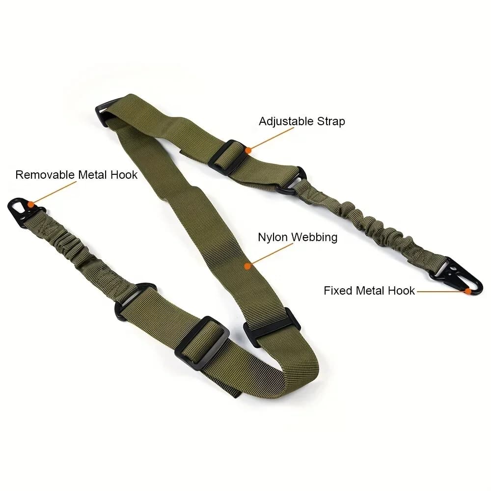 Bretelle tactique réglable 2 points pour fusil - Sangle universelle AR AK pêche et chasse outdoor