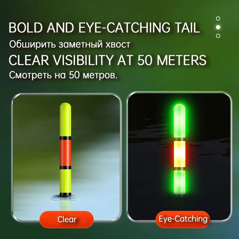 Bouchon de pêche électronique lumineux nuit 6 couleurs haute sensibilité pour rock fishing