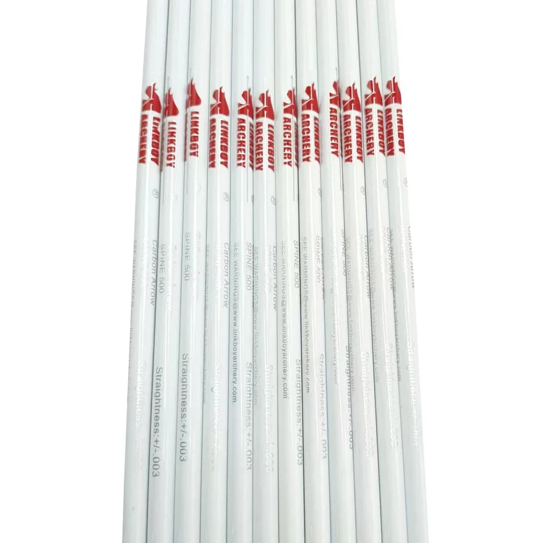 Flèches carbone Linkboy ID6.2mm spine 400-800 lot 6/12 pour arc compound chasse pêche tir sportif