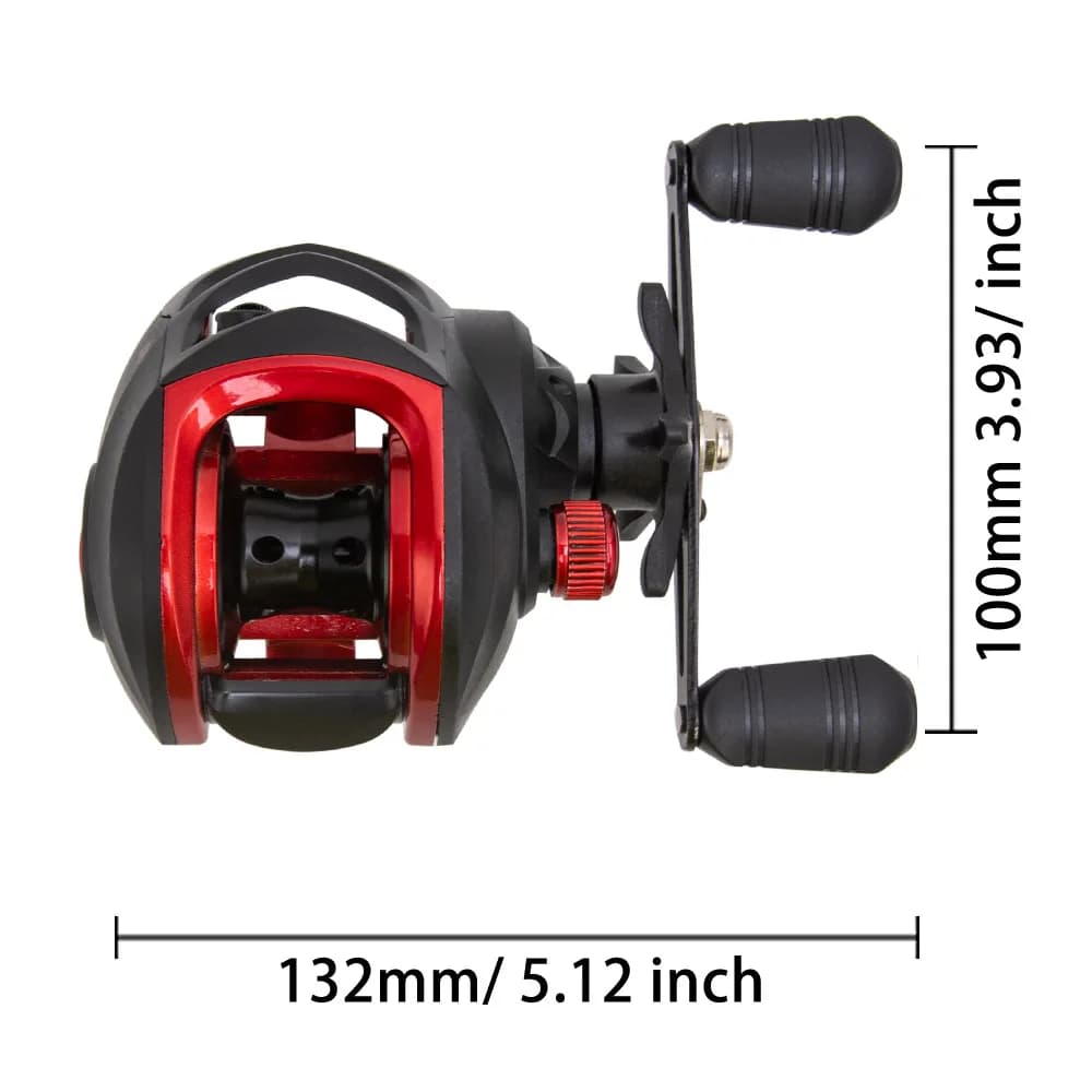 Moulinet Baitcasting Billings BR Series 7.2:1 pour pêche en mer et eau douce