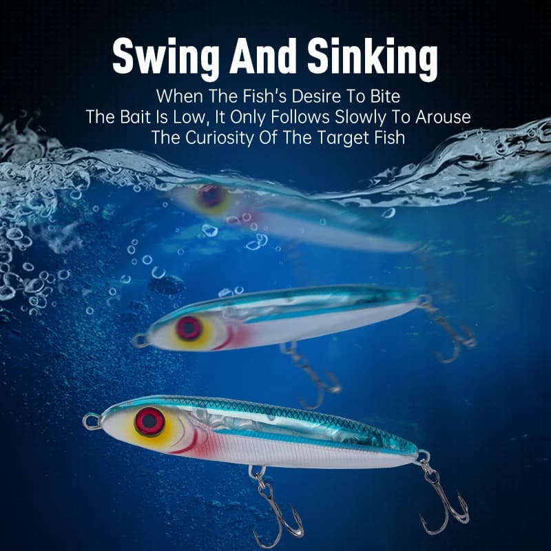 Leurre de pêche leurre dur Ministre Jack 105mm 23g pour bar, stickbait coulant et nageur efficace en mer