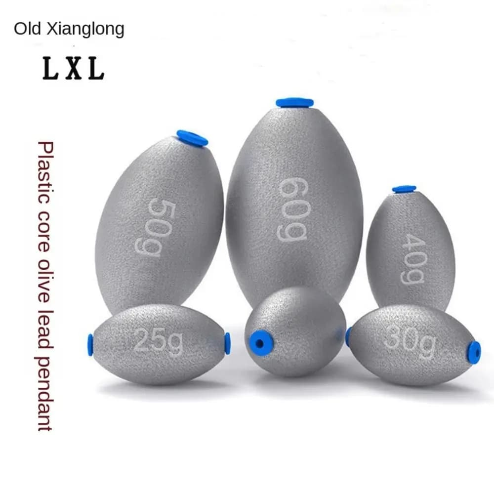 5-20 plombs olive pêche avec bouchon plastique creux 0.4g-40g slip shot sinkers poids plomb