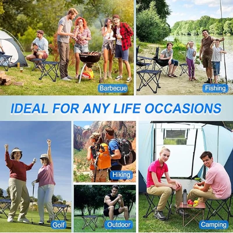Chaise pliante portable extérieur pêche plage randonnée BBQ léger facile transporter
