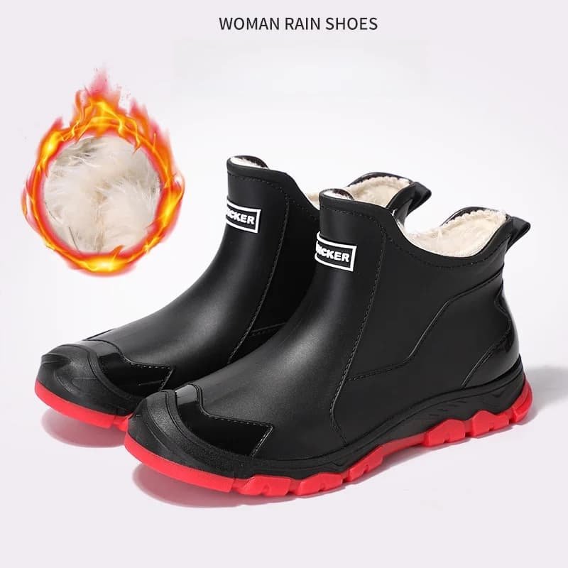 Bottes de pluie PVC anti-dérapantes homme basse pour chantier et pêche