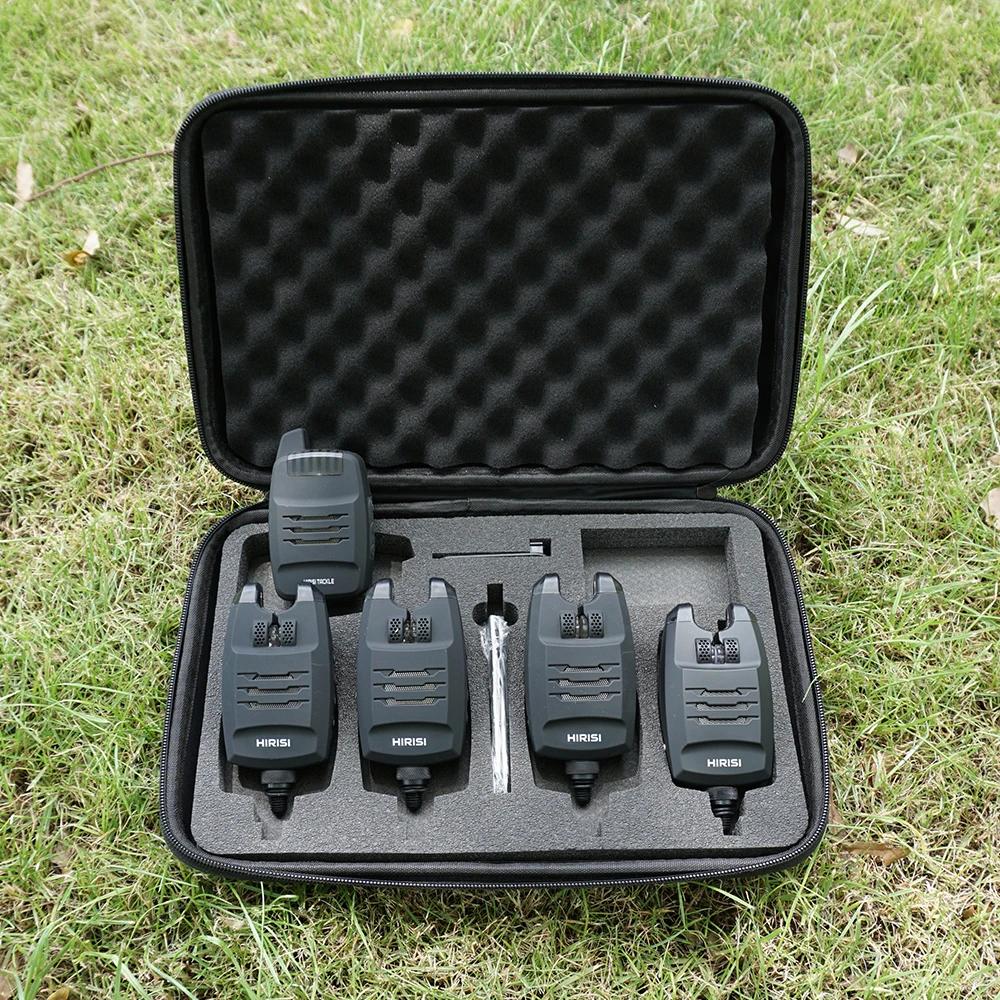 Kit alarme Hirisi B1228 1+4 sans fil pour carpe - Système électronique avec barre anti-accrochage