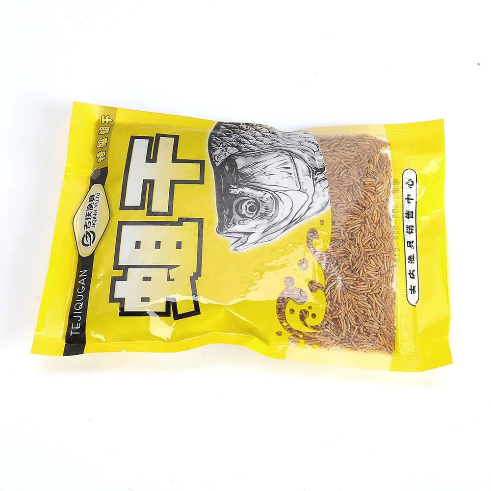 Asticots séchés 100g pour amorce carpe - additif naturel pour pêche au coup