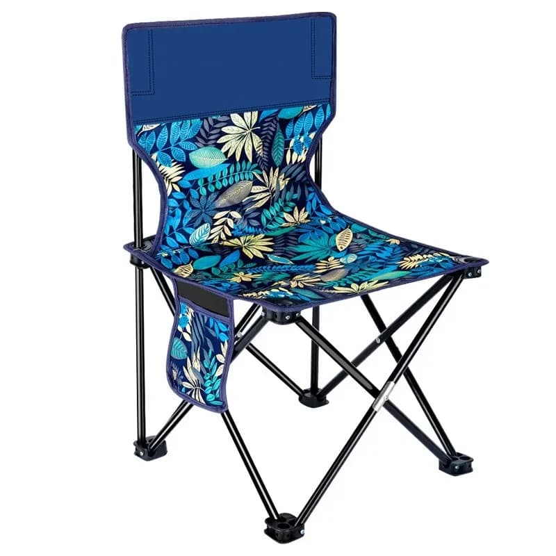 Chaise pliante portable pêche plage - Siège camping léger avec dossier pour activités extérieures