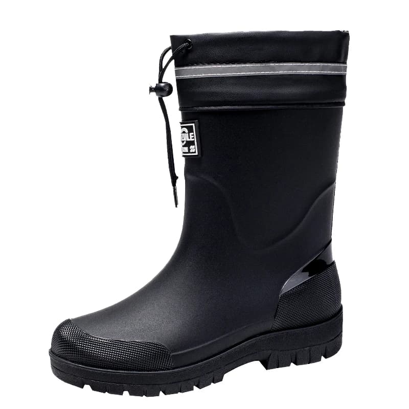 Bottes de pluie mi-mollet haute technologie pour homme - Style coréen étudiant anti-dérapant