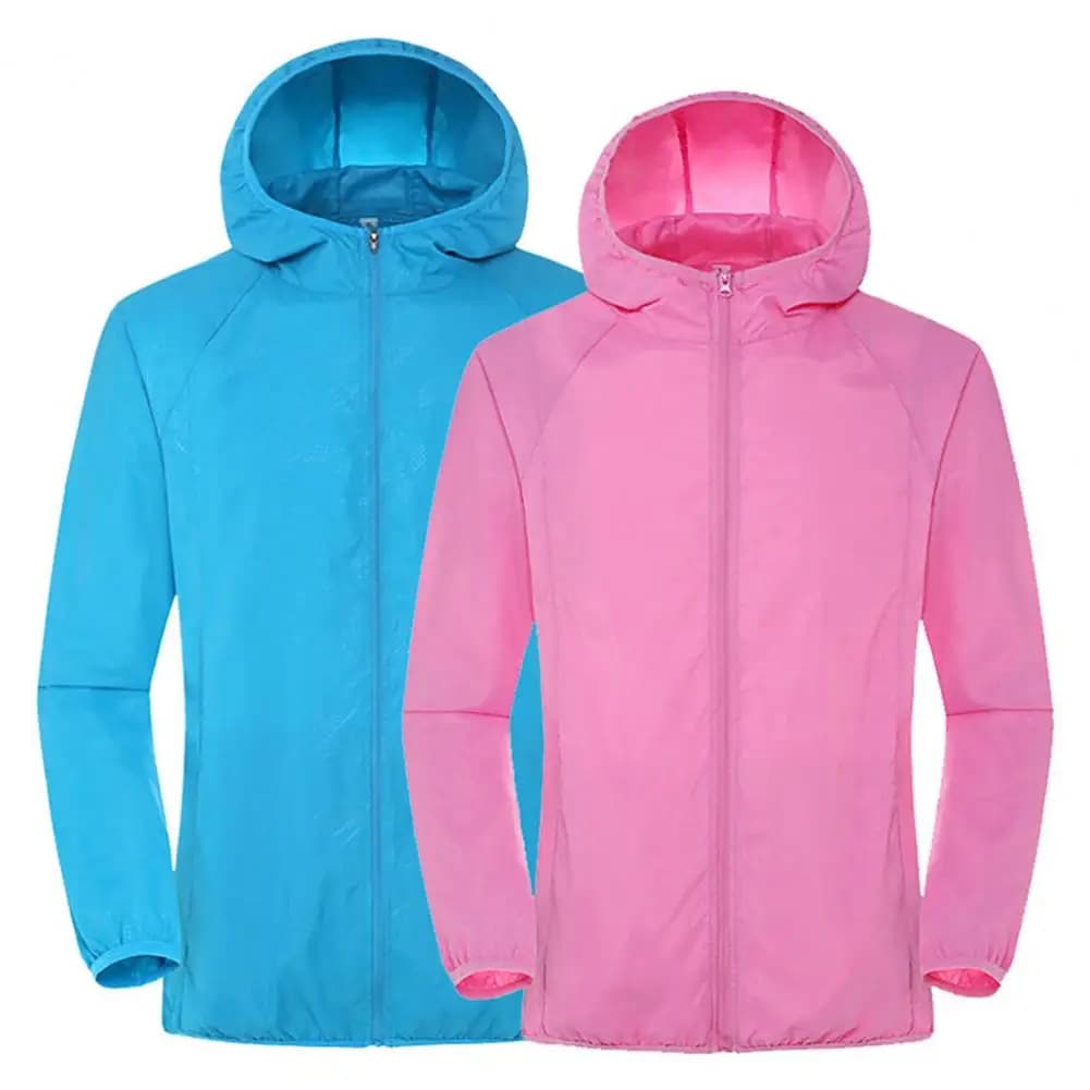 Veste de pêche ultra légère pliable Sun Skin - Coupe-vent anti-UV imperméable camping pêche