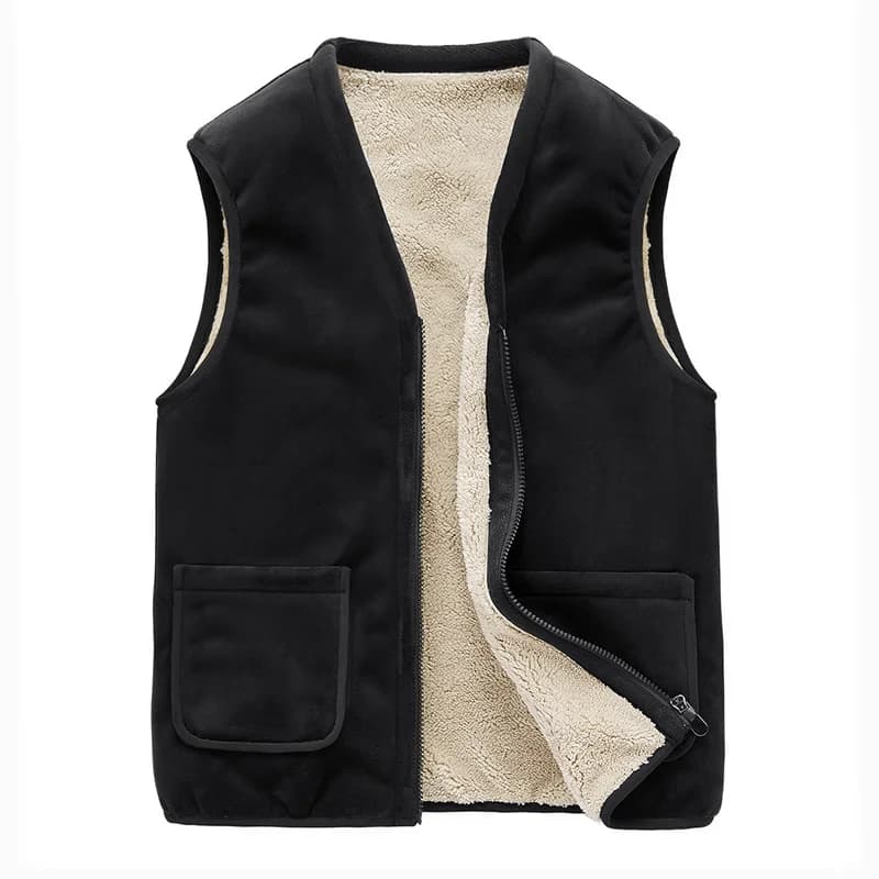 Gilet polaire chaud hiver sans manches velours épais 6XL pour homme pêche confort grand froid