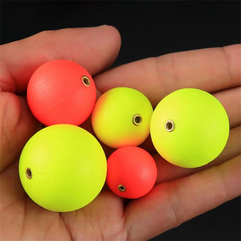 Nouveaux 10 flotteurs boules EPS durs 15-36mm pour pêche extérieure avec excellente flottabilité