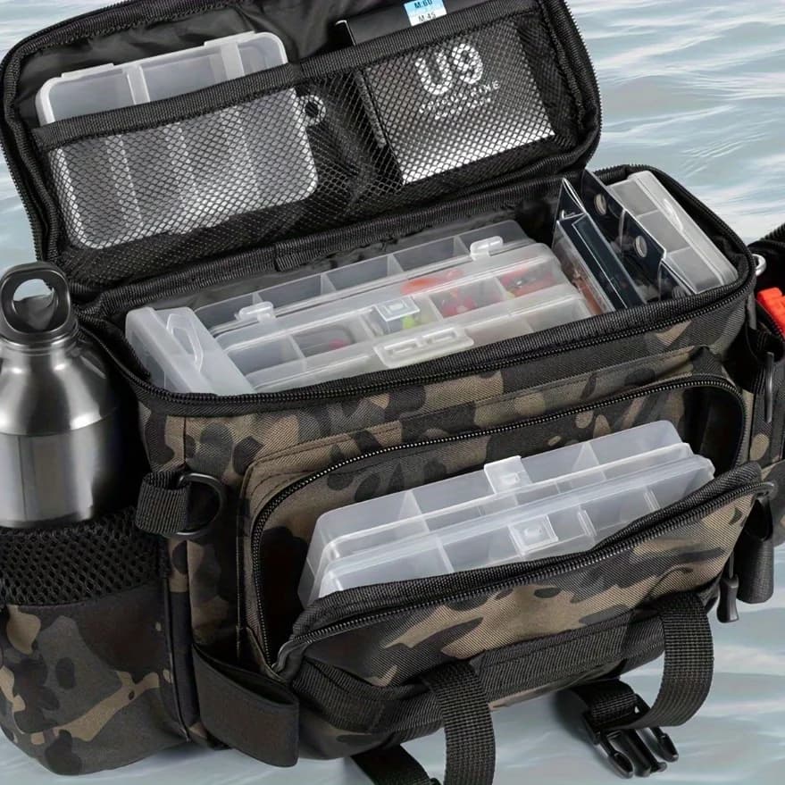 Sac à bandoulière pêche en toile pratique - Sac ceinture et épaule universel pour voyage et sports