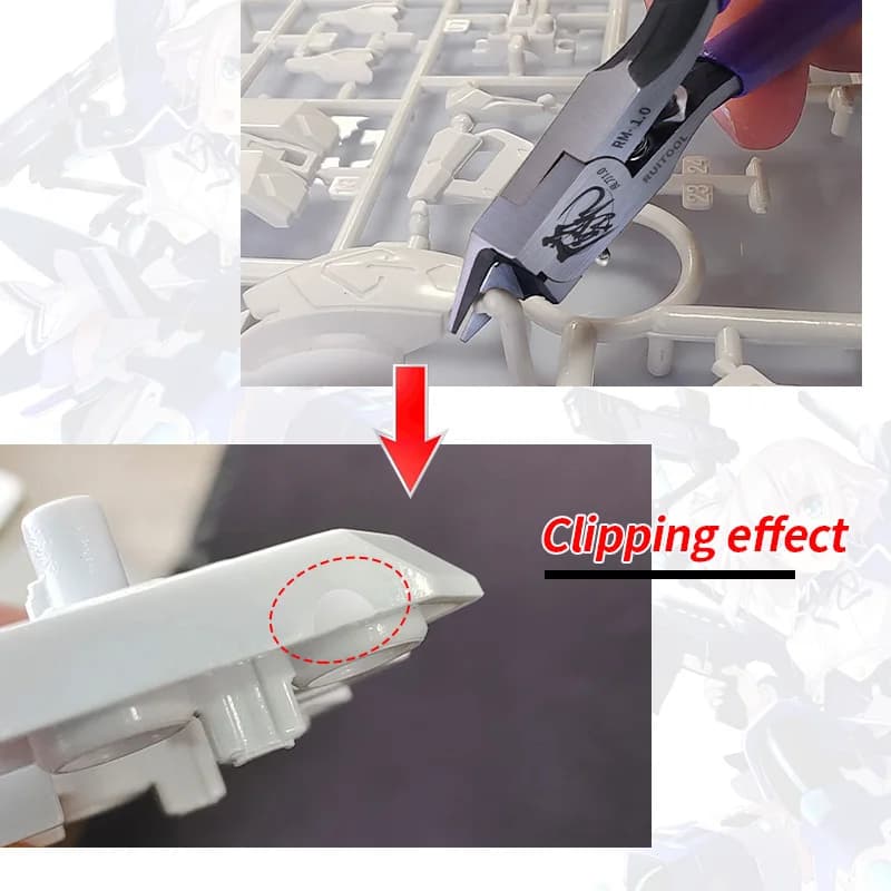 Pince coupante ultra-mince pour modélisme Gundam avec poignée anti-dérapante CR-V