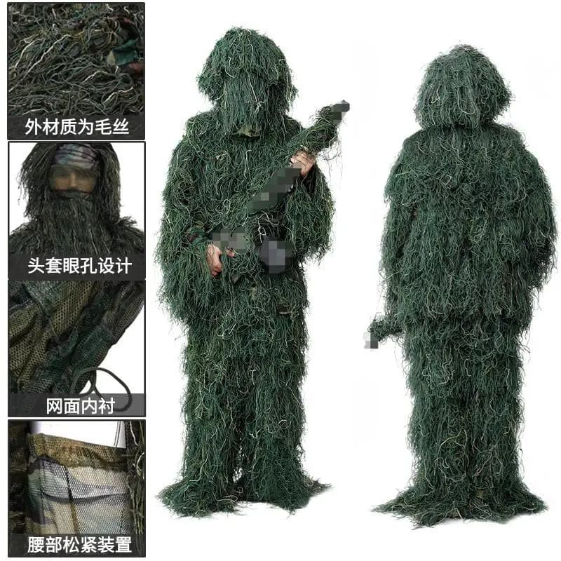 Tenue camouflage chanceuse Père Noël cadeau - Ensemble laine 5 pièces pêche originale déguisement tactique