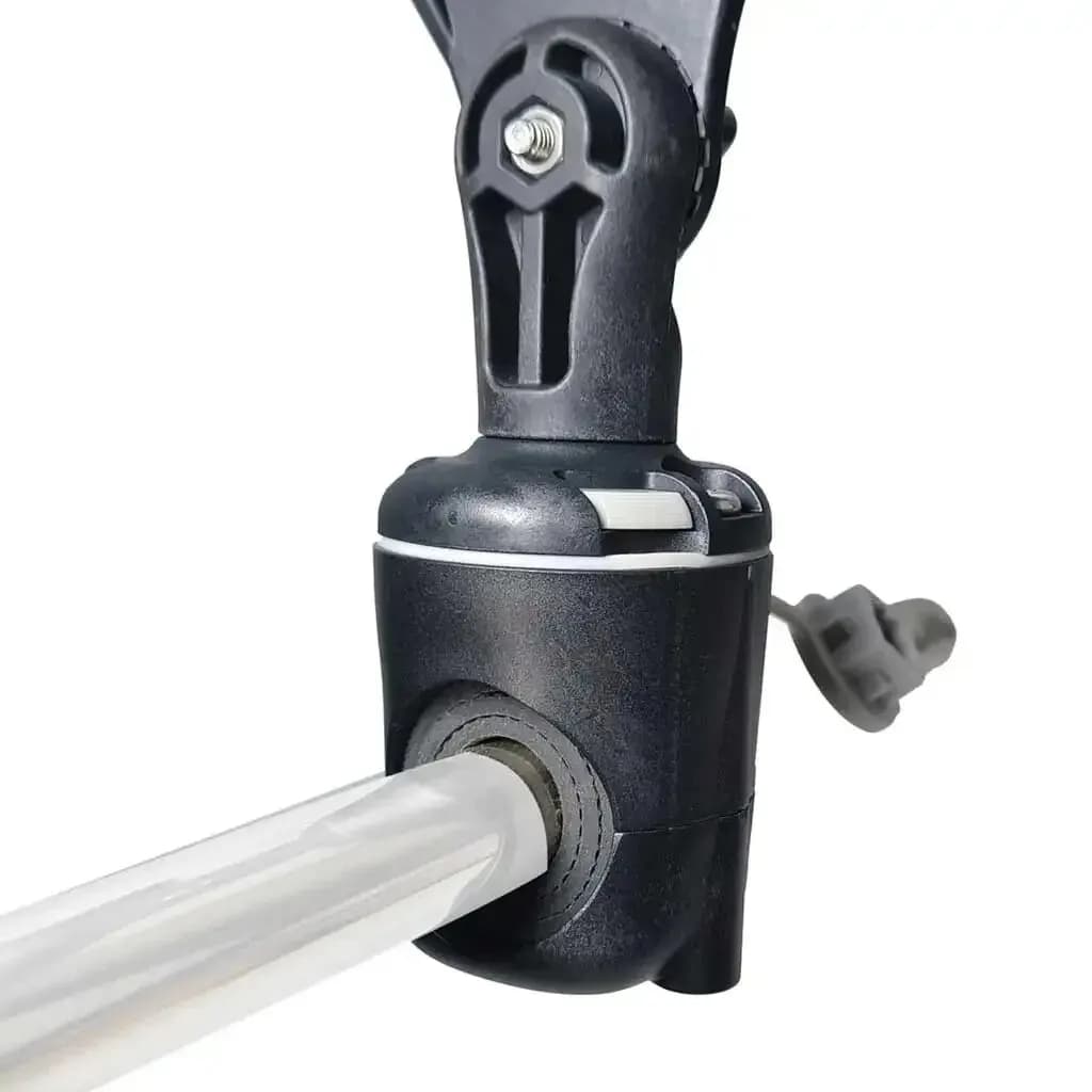 Porte-canne pêche pour kayak sur rail coulissant - support cannes bateau gonflable et dinghy