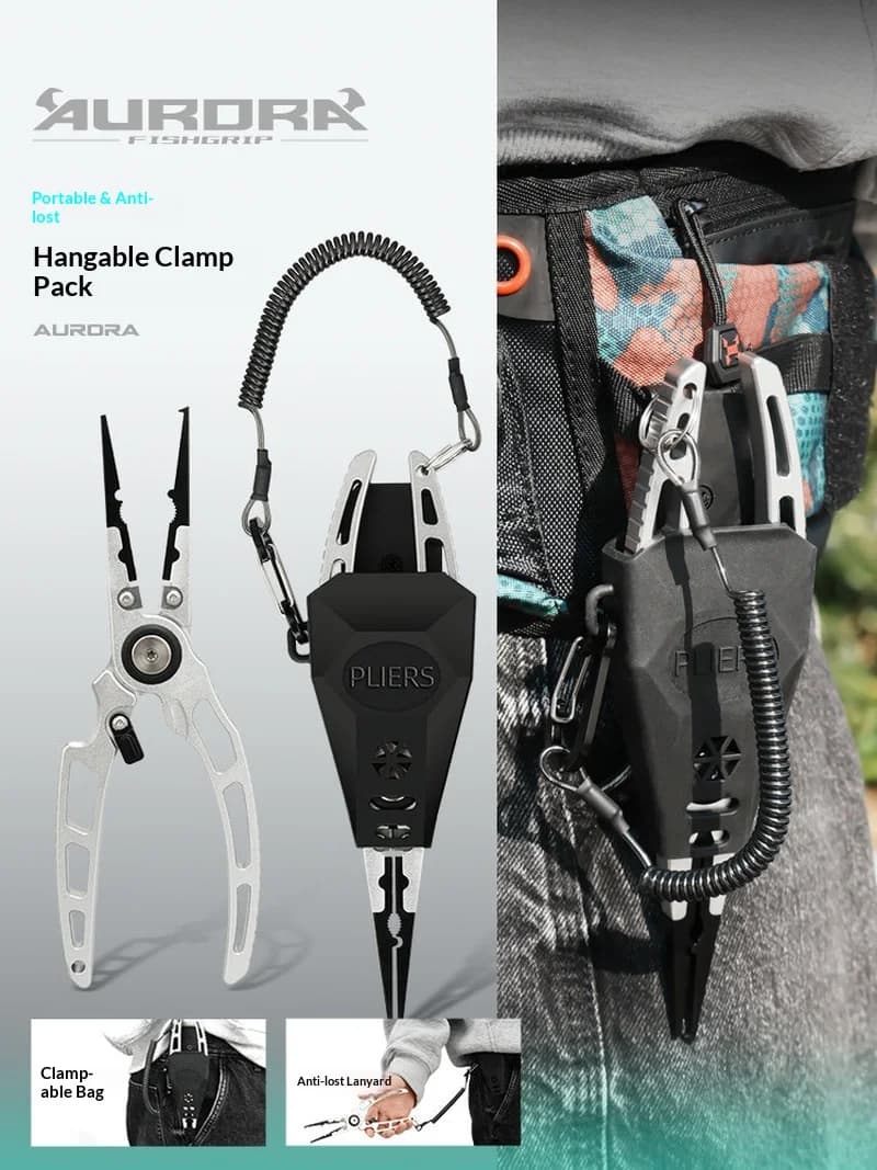 Set de pinces multifonctions Hasida Aurora avec balance 18kg - Leurres et rotation 360° pour pêche précise