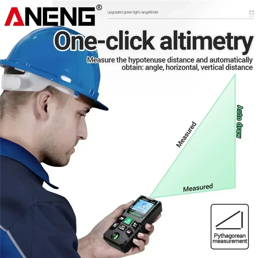 Télémètre laser ANENG 40M à 120M - Mesure électronique précise pour pêche sportive et technique