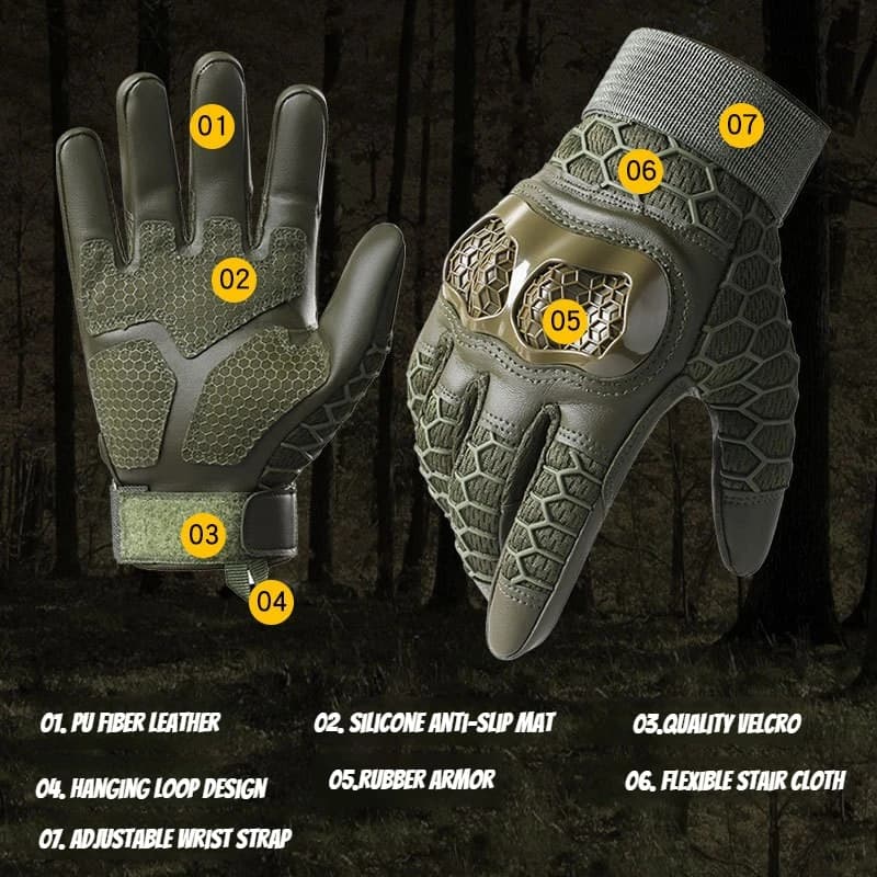 Gants tactiques escalade montagne - Protection antidérapante pour pêche en milieu accidenté