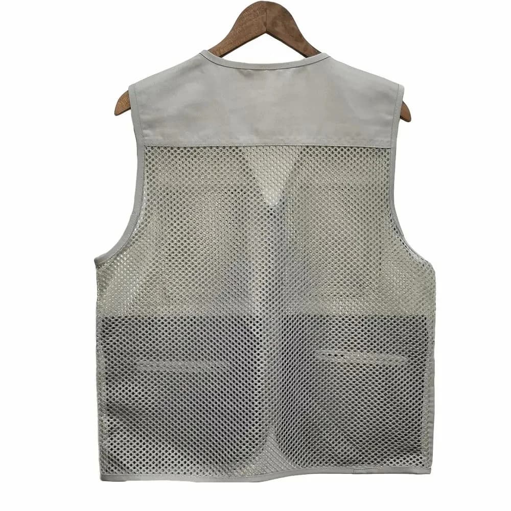Veste de pêche respirante été multi-poches pour activités outdoor et photographie