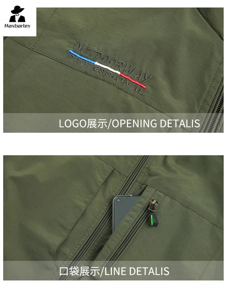 Veste de pêche sans manches homme 2024, à col montant et poches, pour randonnée et travail en extérieur