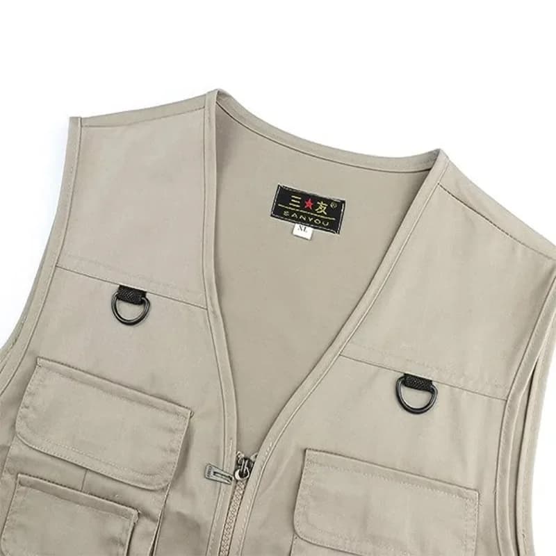 Veste photo pêche multi-poches tactique homme - Veste sans manches respirante pour randonnée et outdoor
