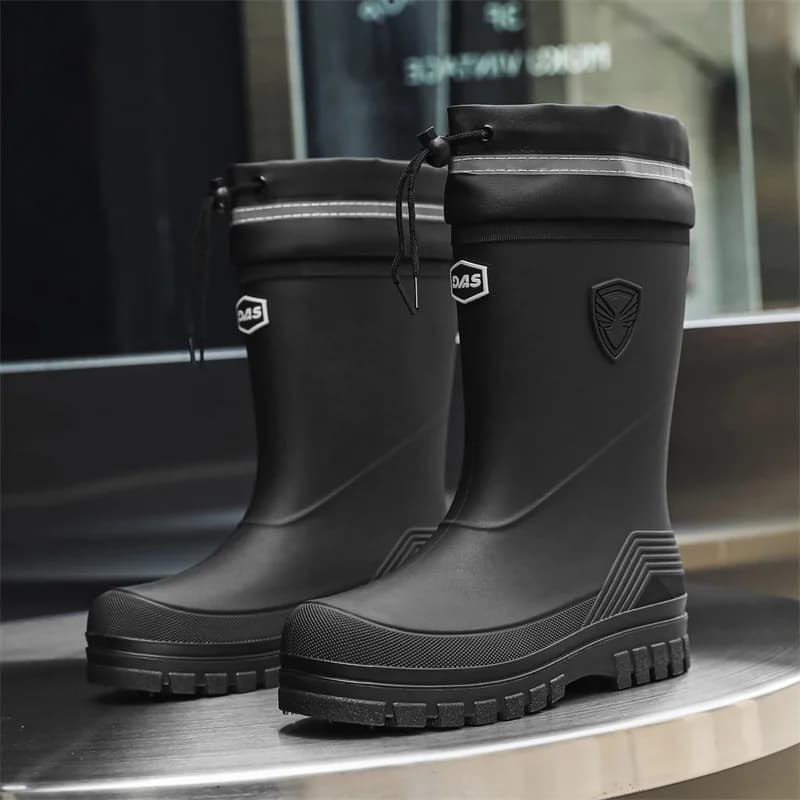 Bottes caoutchouc mi-mollet homme imperméables lavage auto - Bottes de pêche travail botas de lluvia