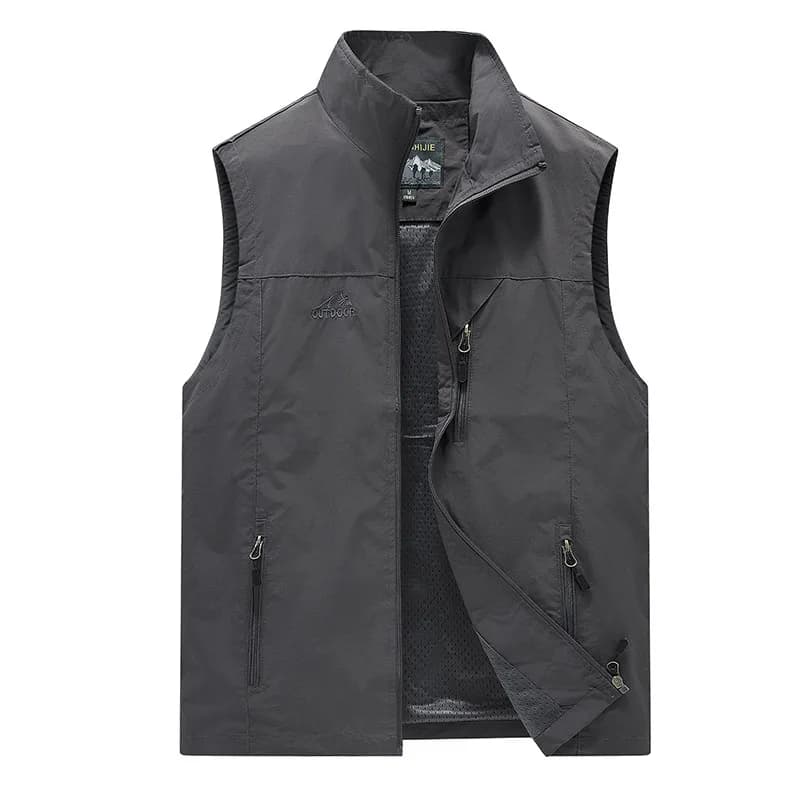 Veste légère homme printemps pêche photographie loisirs extérieur décontractée sans manches