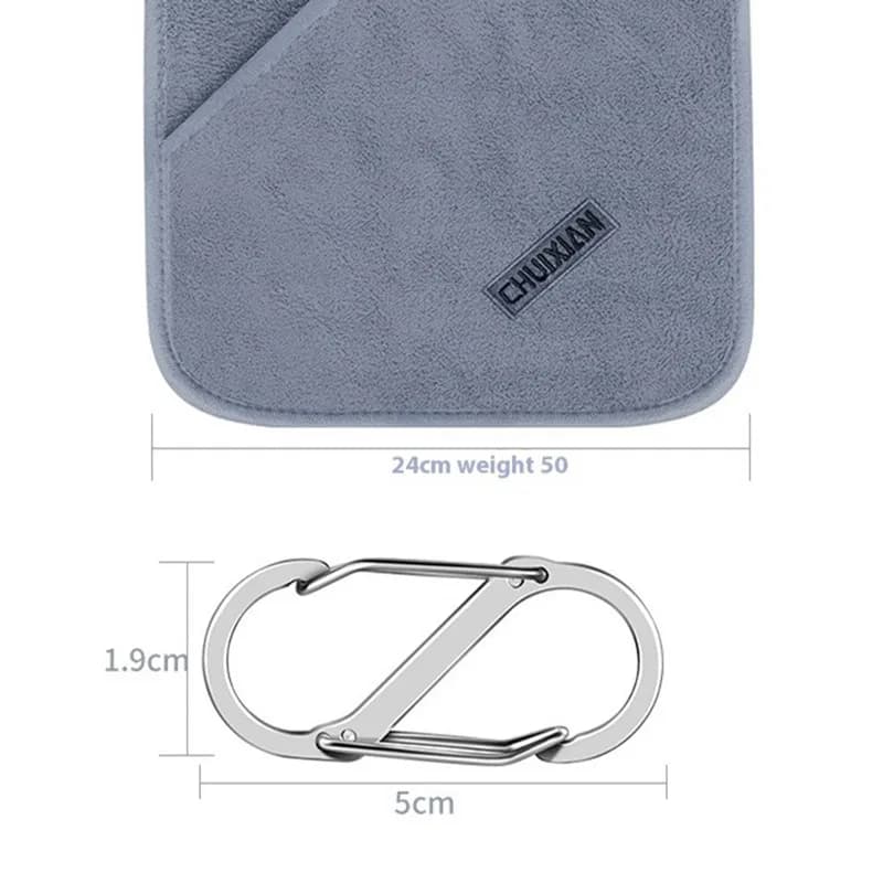 Serviette de pêche ultra douce et séchage rapide, microfibre pour nettoyer et sécher votre canne en extérieur