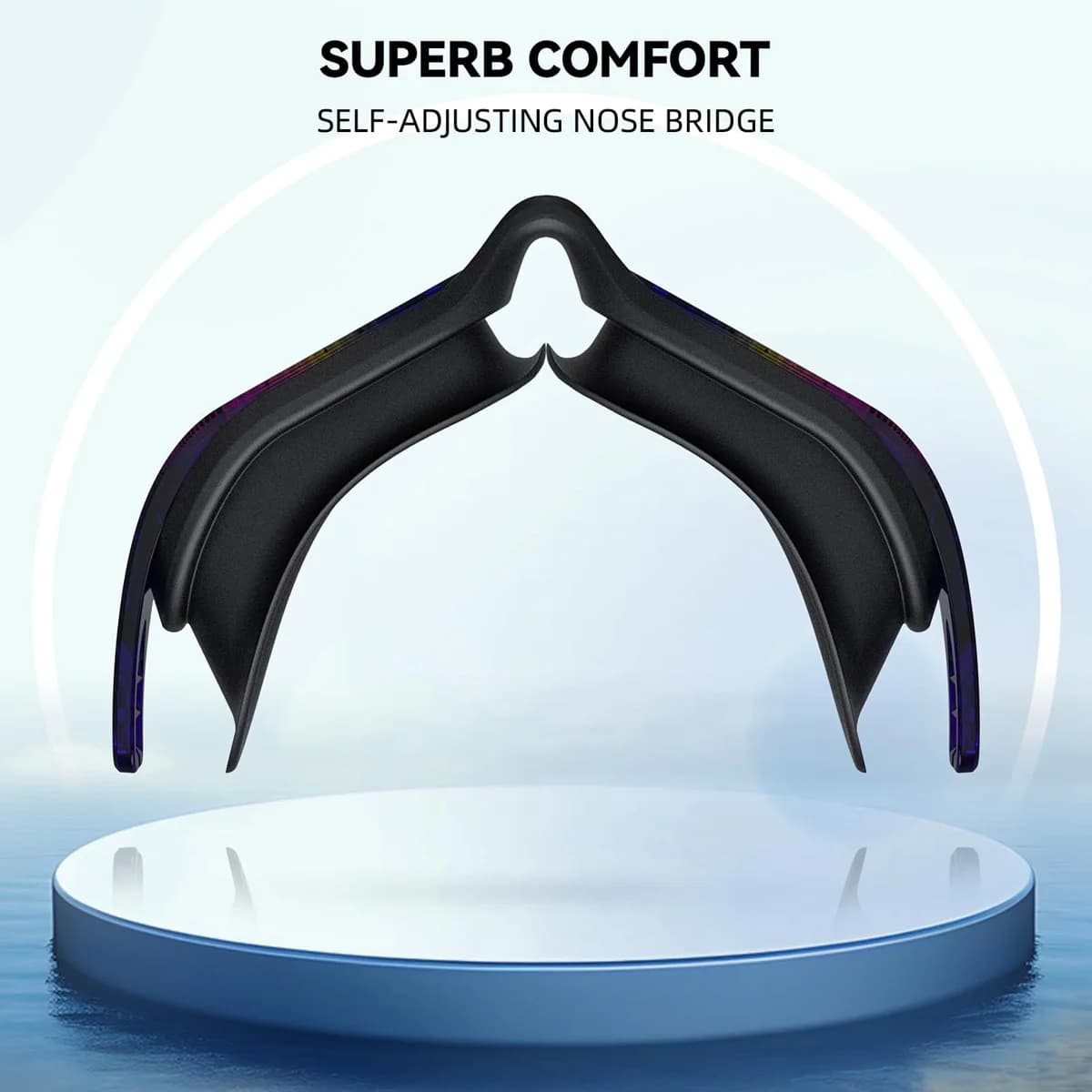 Lunettes de natation professionnelles étanches anti-buée adultes HD silicone avec étui portable