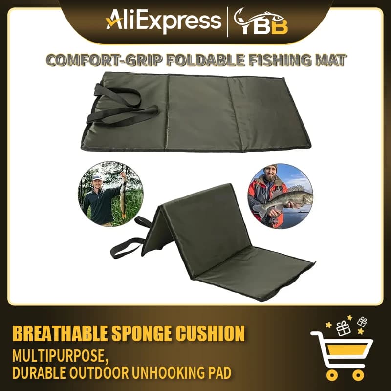Tapis décrochage confortable à poignée - Coussin éponge respirant - Protection poisson polyvalente extérieur