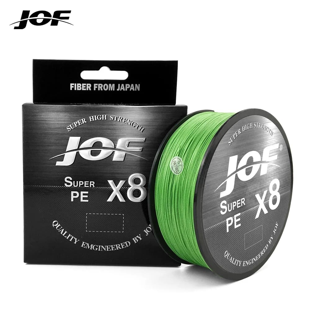Ligne de pêche JOF 8 brins multifilament 15-100LB pour carpe, 150 à 500 mètres