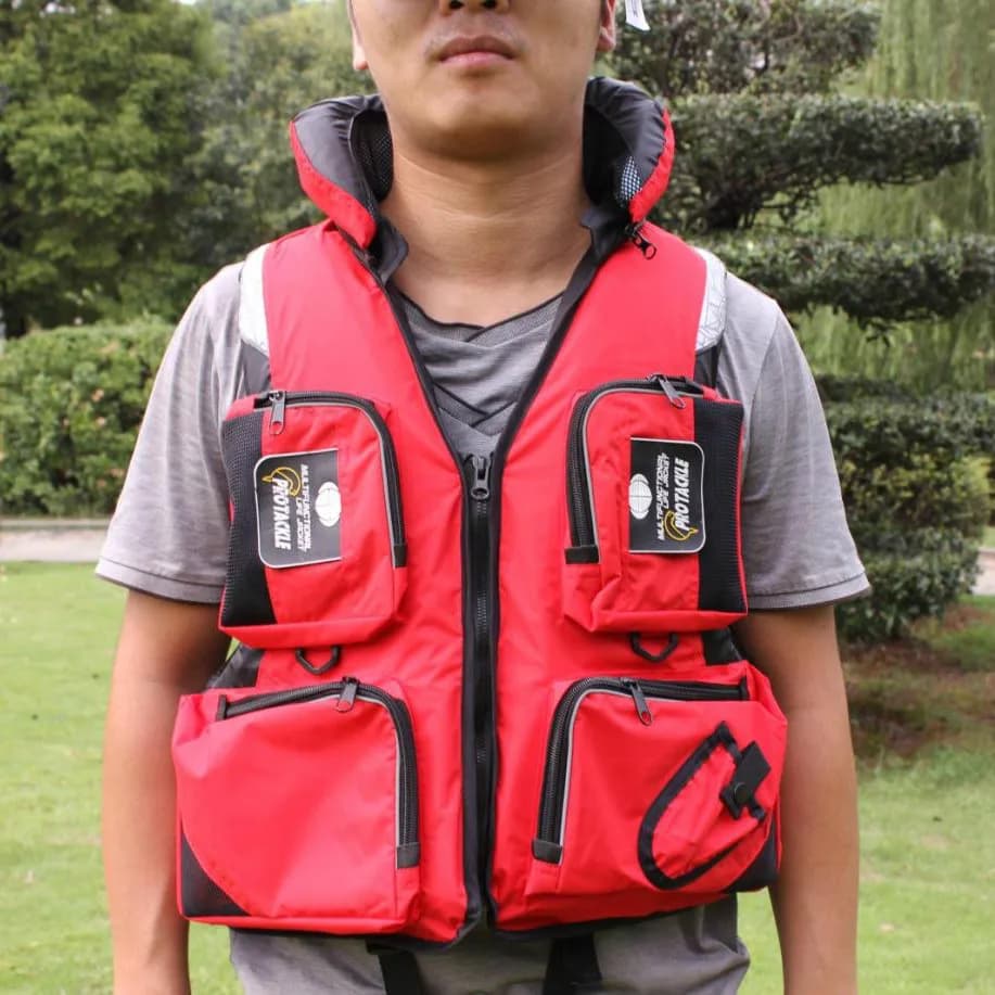Veste de sécurité pêche nautique 2026 - Gilet de sauvetage respirant à séchage rapide pour navigation