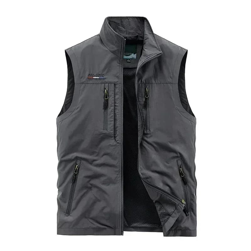 Veste cargo sans manches pêche chasse randonnée 2024 homme photographe camping vêtements travail