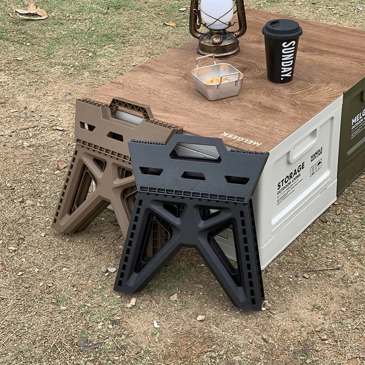 Tabouret pliant portable haute résistance pour pêche, camping et randonnée en extérieur