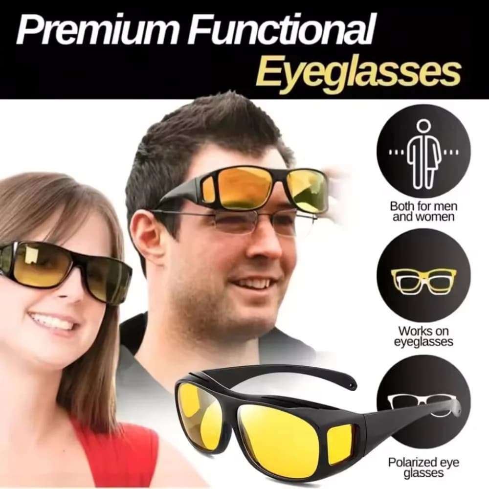 Lunettes de conduite nocturne anti-éblouissement - Vision améliorée pour pêcheurs